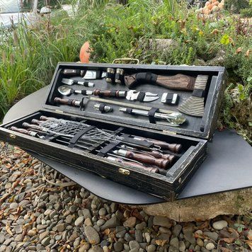 Подарунковий набір шампурів у кейсі для пікніка Viking Case Viking Case фото